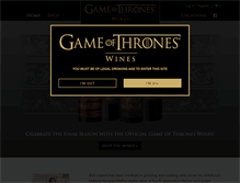 Tablet Screenshot of gameofthroneswines.com